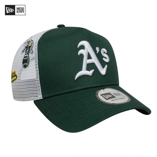 Gorra New Era Oakland Athletics Multi Patch Trucker – Verde | SHOW PROM SPORTS Panamá