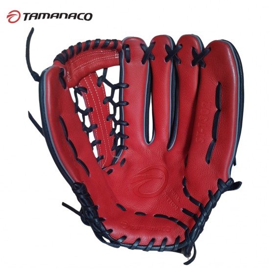 Guante Tamanaco ST-1302 13" Negro con rojo para béisbol y Softball| Resistente y Profesional