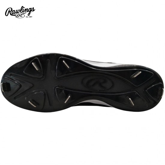 ZAPATO DE BEISBOL RAWLINGS RAW-SERIES MID/MT-H1 BLACK/GOLD | SPIKE METAL | TACOS DE BEISBOL