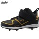 ZAPATO DE BEISBOL RAWLINGS RAW-SERIES MID/MT-H1 BLACK/GOLD | SPIKE METAL | TACOS DE BEISBOL