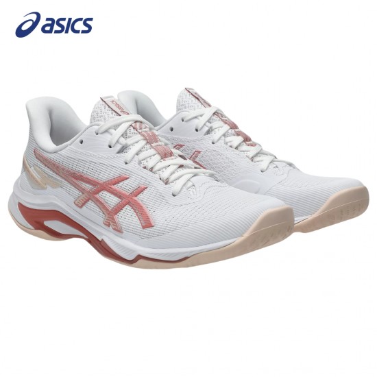 ZAPATILLAS DE VOLLEYBALL ASICS NETBURNER BALLISTIC FF 4 |MUJER |1052A083-103 | WHITE/ROSE ROUGE