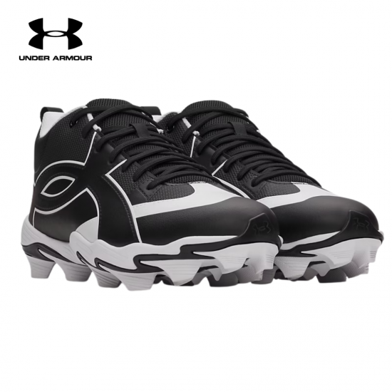 Tacos de Béisbol para Hombre Under Armour Leadoff Icon Mid 6010137-001 Negro