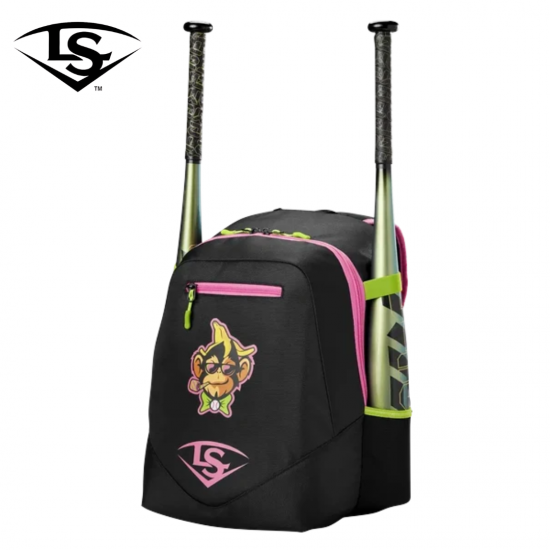 Mochila de Béisbol Louisville Slugger Party Animals Powerized Stick Pack WB5763701 Negra para Niños