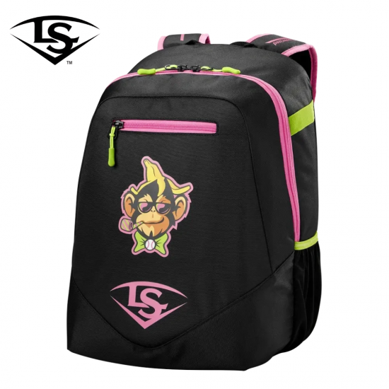 Mochila de Béisbol Louisville Slugger Party Animals Powerized Stick Pack WB5763701 Negra para Niños