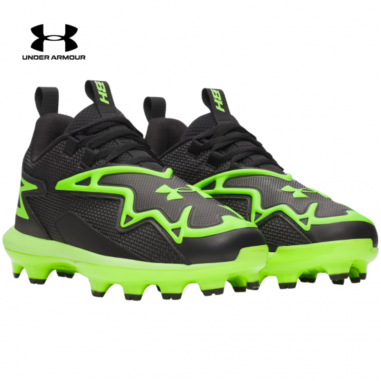 Taco de Béisbol Under Armour Harper 11 TPU Jr. | 6009958-002 | Black/Hyper Green | Baseball Cleats | Niño
