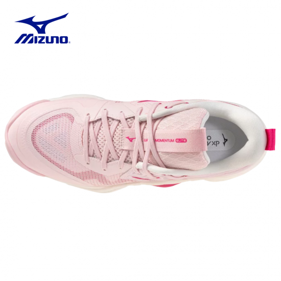 Zapatillas de Voleibol Mizuno Wave Momentum Elite | V1GC251270 | Pink/Ivory White | Volleyball Shoes | Dama
