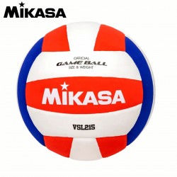 Balón Voleibol Recreativo Talla Oficial mikasa VSL215USA I Rojo Azul Blanco