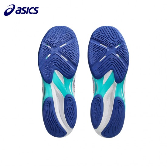 Zapatilla voleyball Indoor ASICS Netburner Ballistic FF 4 Hombre Blanco Azul I 1051A096-960