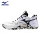 Zapatillas de Voleibol Mizuno Wave Momentum Elite Blanco/Negro/Dorado | Absorción de impactos 