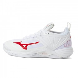 Zapatilla de Voleibol Mizuno Wave Momentum 2 Hombre Blanco / Rojo