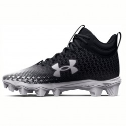zapato de beisbol UNDE UA Foco Fr  under armour - 3026339-001 Negro-Blanco-Plateado Metálico, Negro/Blanco/Plateado MetálicoI TACOS DE BASEBALL