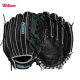  Guante de beisbol  Wilson A500 Siren 12" Infield Softbol Juvenil 2024 – Negro/Teal I DERECHO 