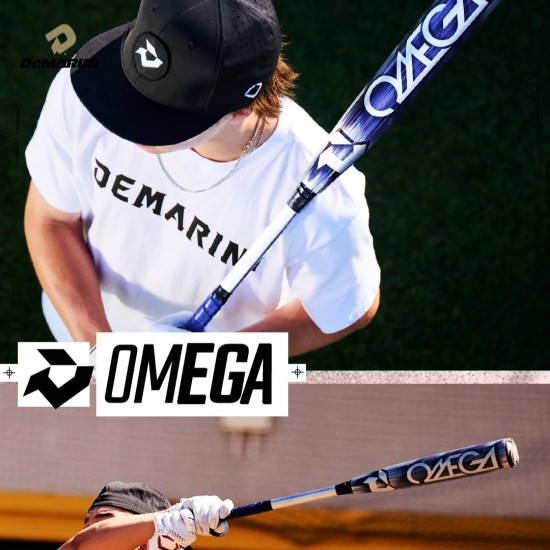BATE DE BEISBOL  | DeMarini Omega 2027 BBCOR (-3) Bate de Béisbol Híbrido Aleación + Compuesto | WBD2702010