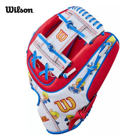 GUANTE DE BEISBOL  Wilson x Backyard Baseball Pablo Sanchez A450 11.5"  DERECHO Guante de Béisbol Juvenil | Youth Series WBW104207115