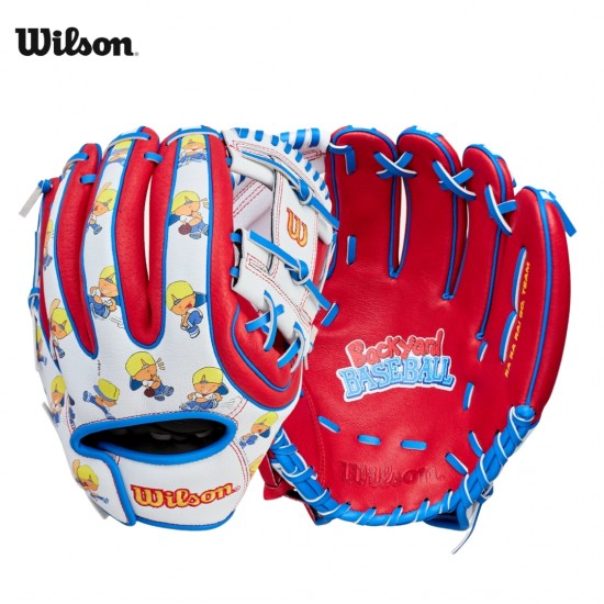 GUANTE DE BEISBOL  Wilson x Backyard Baseball Pablo Sanchez A450 11.5"  DERECHO Guante de Béisbol Juvenil | Youth Series WBW104207115