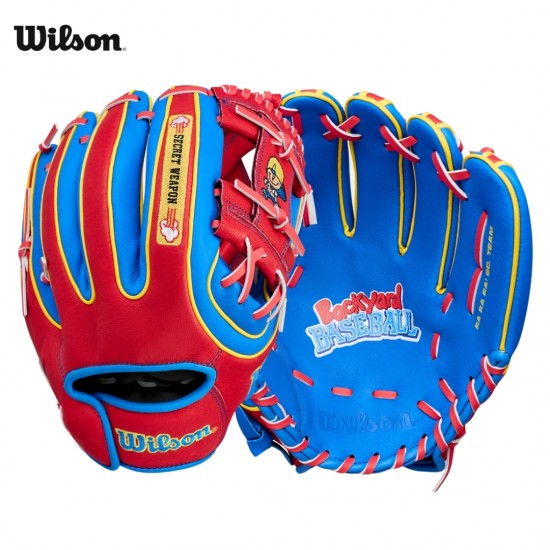 GUANTE DE BEISBOL Wilson x Backyard Baseball Pablo Sanchez A450 11.5" DERECHO Guante de Béisbol Juvenil | Youth Series  wbw10420911
