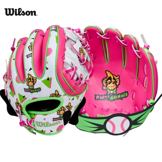 GUANTE DE BEISBOL  Wilson A200® EZ Catch™ Party Animals™ 10" Guante de Béisbol para T-Ball Juvenil 2026 I WBW10426210