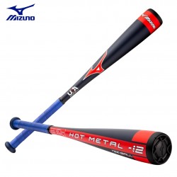 Bate Mizuno Hot Metal T-Ball -12 USA | Aluminio Ligero de 1 Pieza | Barril 2 5/8
