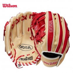 Guante de béisbol Wilson A500 de 11" wbw10089911 I guante de infield juvenil zurdo