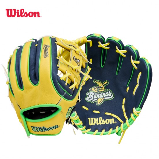 Guante de beisbol  Wilson Youth Savannah Bananas wbw10419211 I Guante de Béisbol Juvenil Oficial
