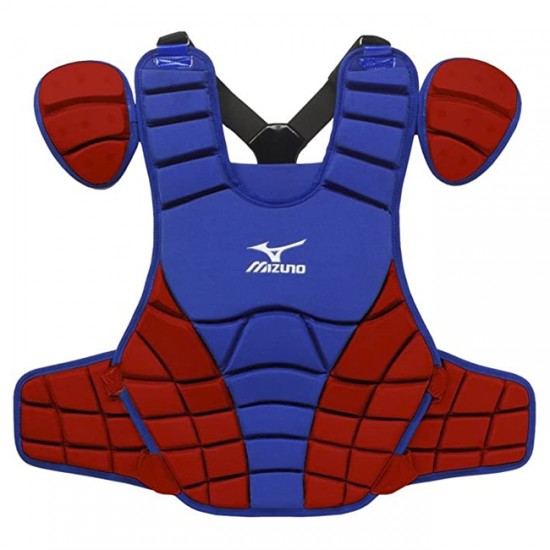 Pechera para Receptor Mizuno DryLite Adulto 16" Azul con Rojo