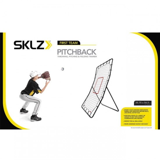 SKLZ PitchBack. 35.75 x 56.5 pulg Entrenador de béisbol juvenil para tirar, recoger y entrenar